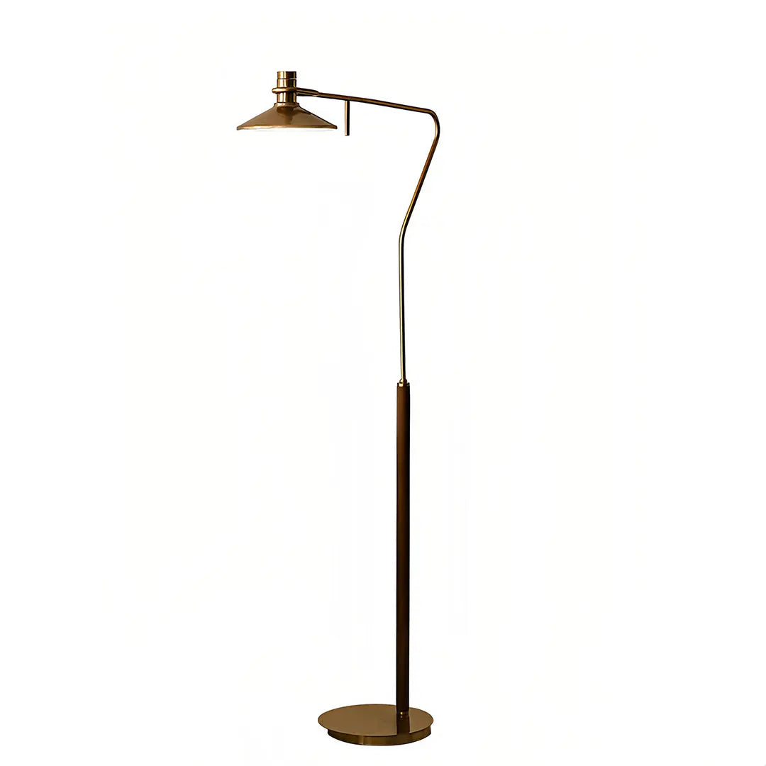 Adjustable Vintage Gold Floor Lamp - Tall Industrial Mid-Century Design Luxe