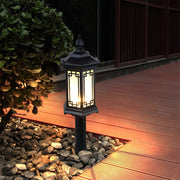 Rhombus Outdoor Post Light — Aluminum and Frosted Glass, E27, IP65, Warm White 3000K