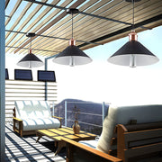 classic conical led solar pendant lights waterproof hanging garden lights