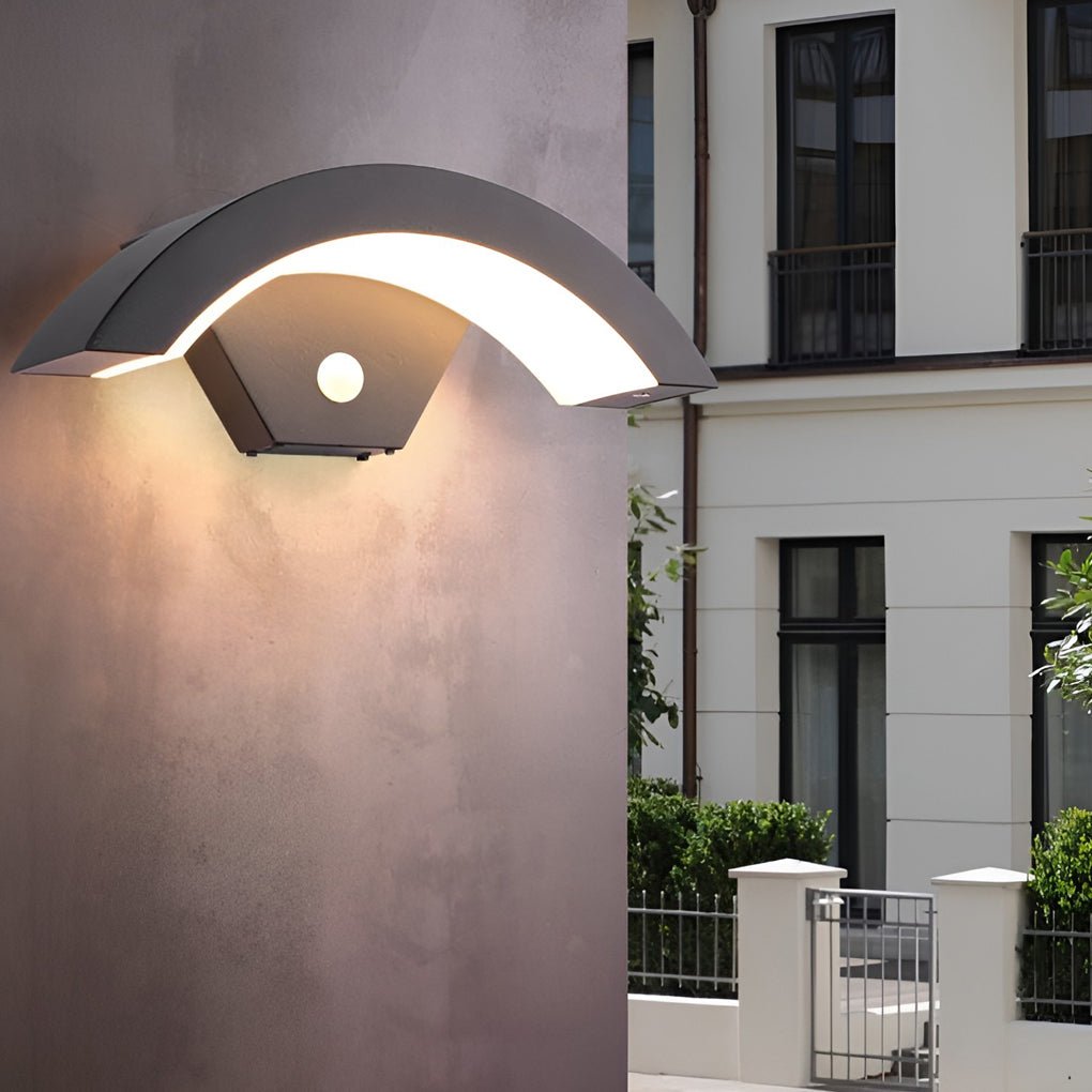 classic curved led wall light outdoor downlight sconce for porch wall mounted
