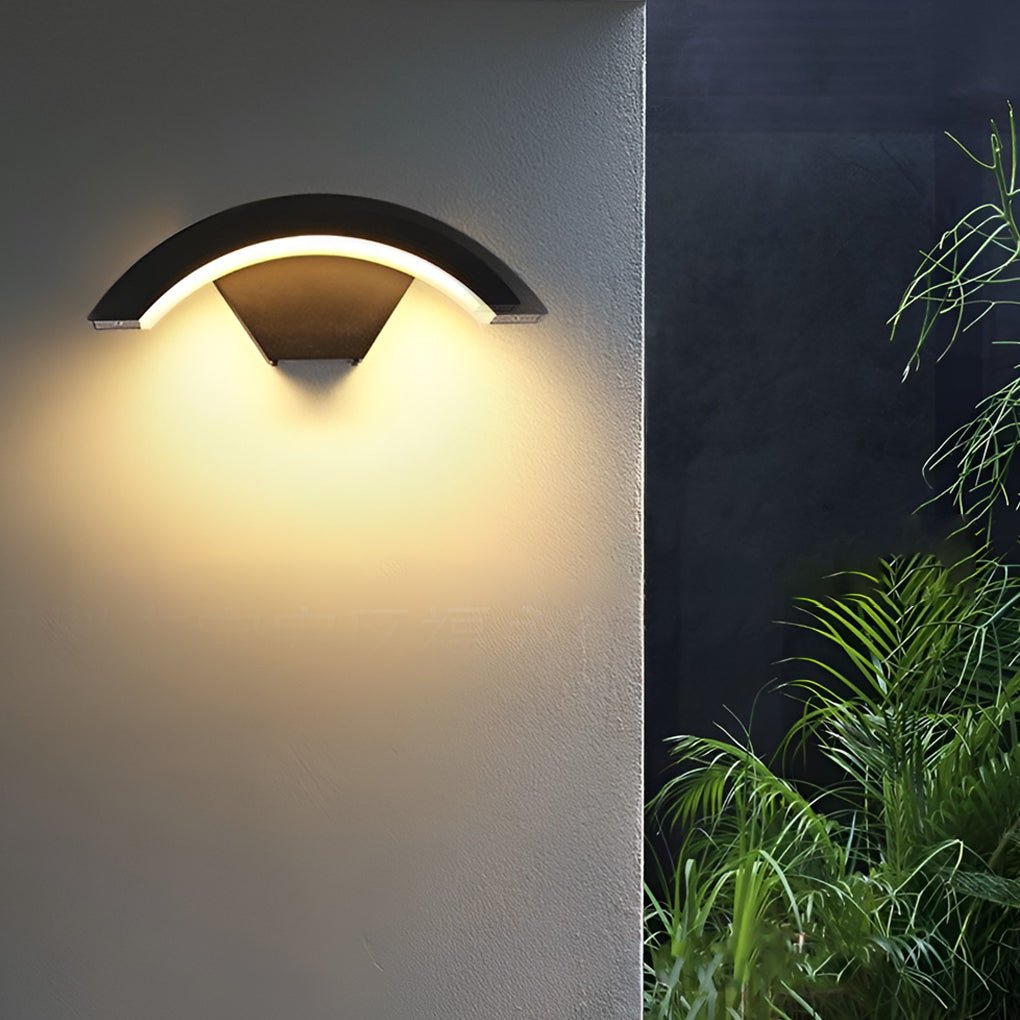 classic curved led wall light outdoor downlight sconce for porch wall mounted