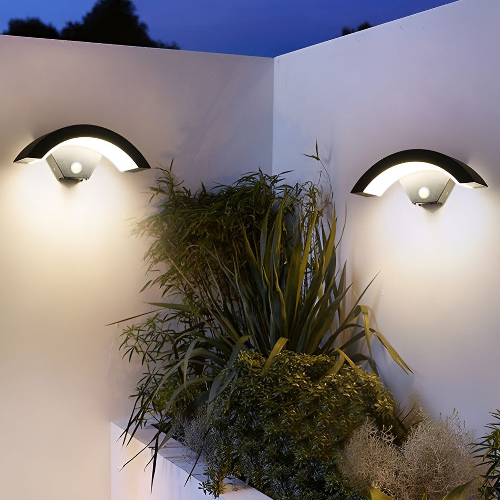classic curved led wall light outdoor downlight sconce for porch wall mounted