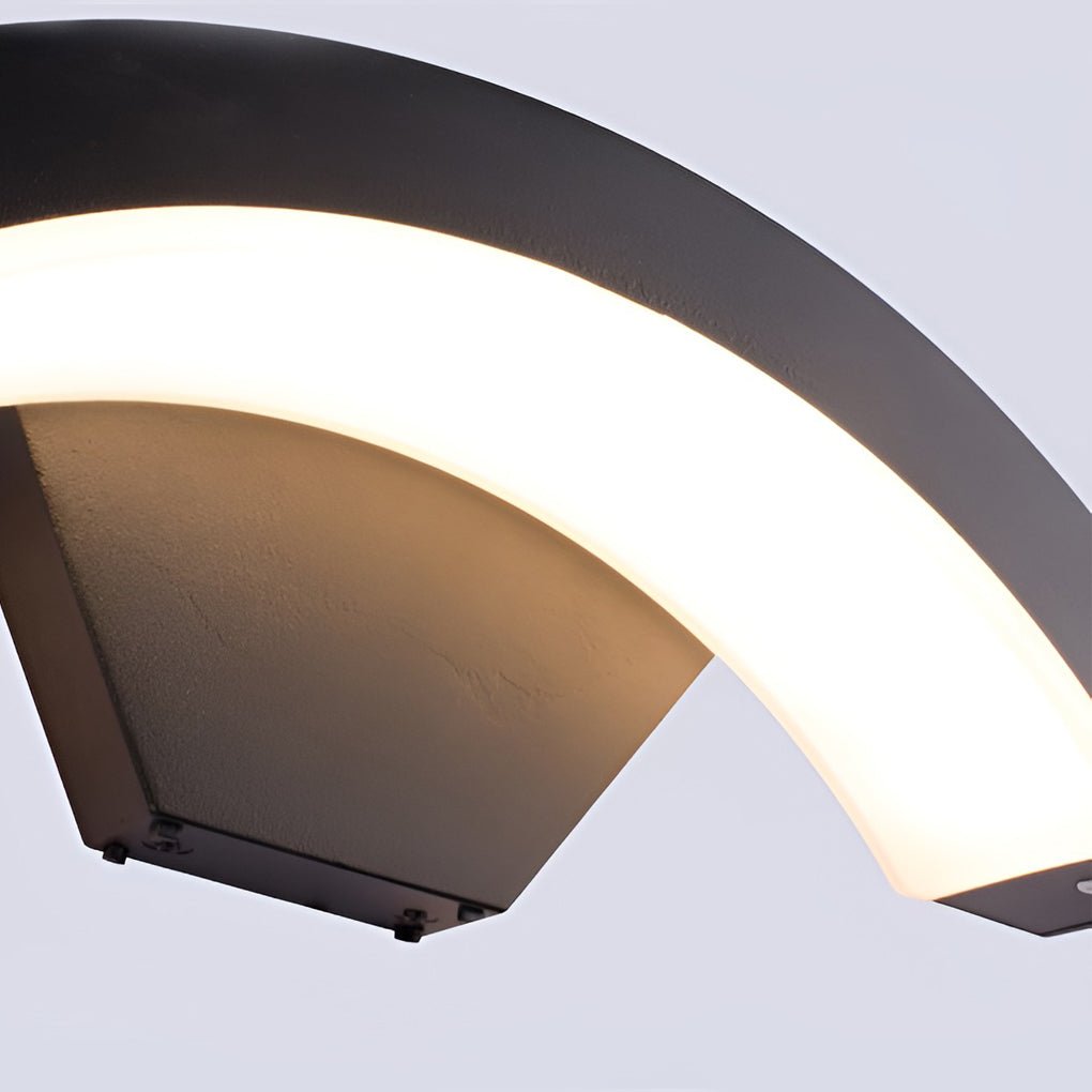 classic curved led wall light outdoor downlight sconce for porch wall mounted