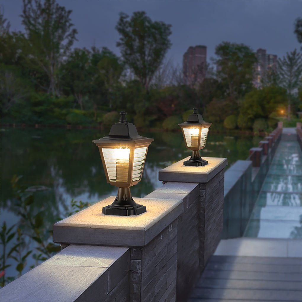 Outdoor Post & Wall Landscape Light — Black Aluminum, E27, IP54 Weatherproof, Warm White 3000K