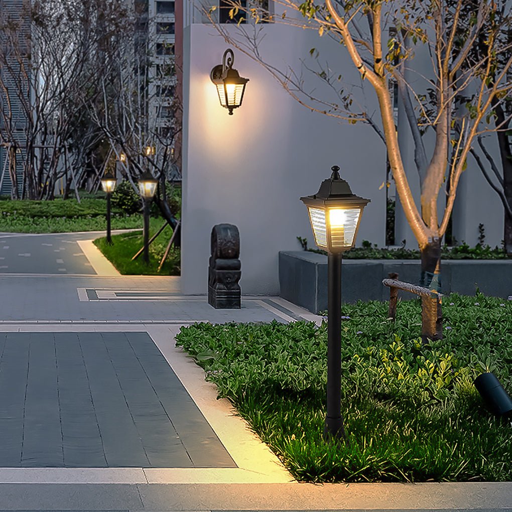 Outdoor Post & Wall Landscape Light — Black Aluminum, E27, IP54 Weatherproof, Warm White 3000K