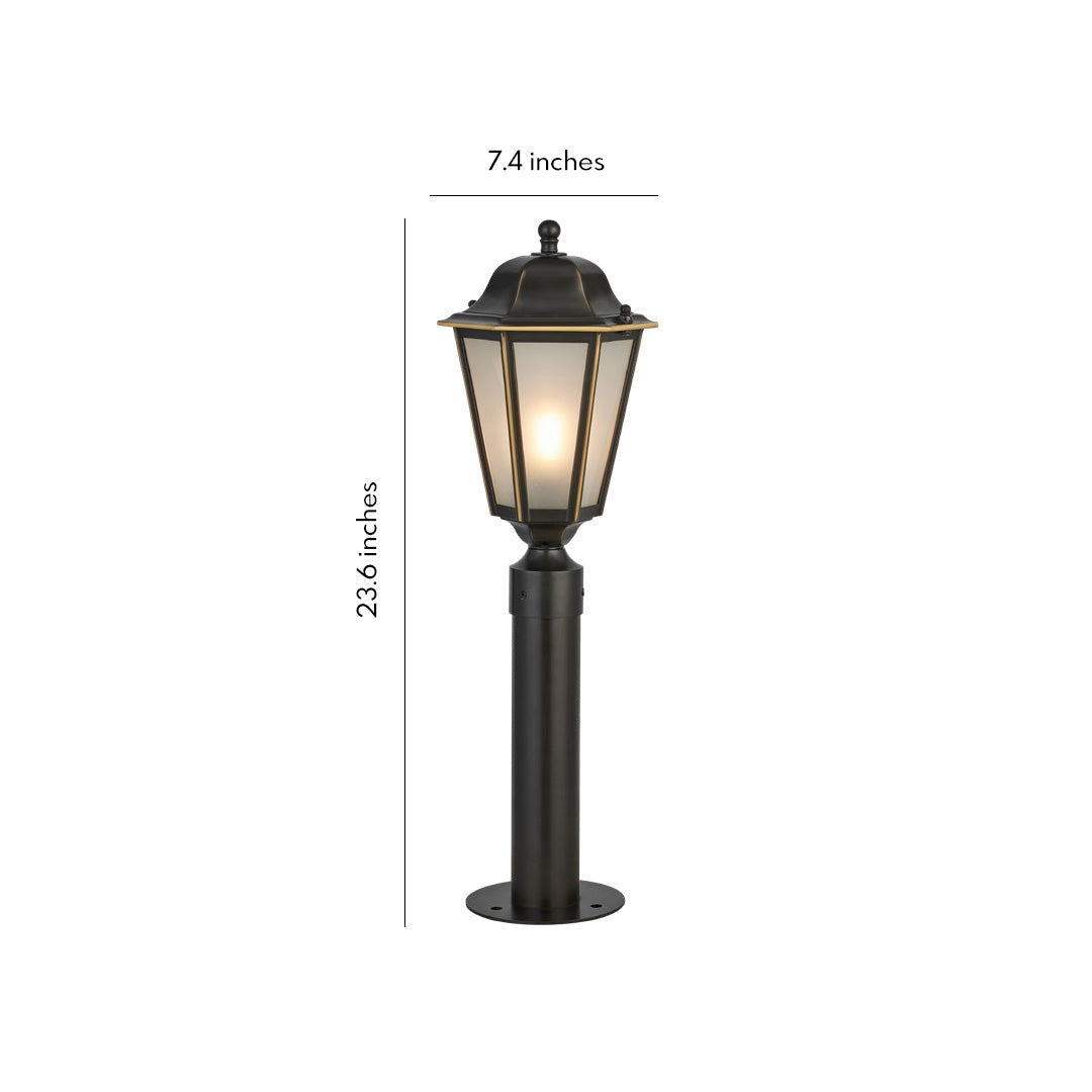 Copper Glass Path Light — Hardwired, E27, IP55 Weatherproof, 23.6"