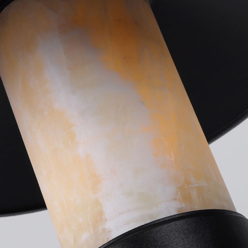 Classic Outdoor Path Light — Aluminum and Marble, E14, IP54, 23" Height