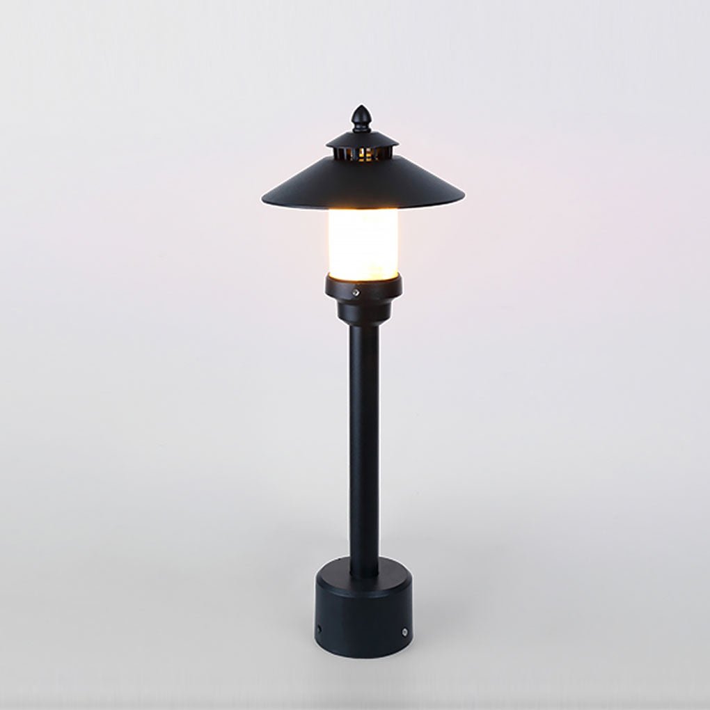 Classic Outdoor Path Light — Aluminum and Marble, E14, IP54, 23" Height