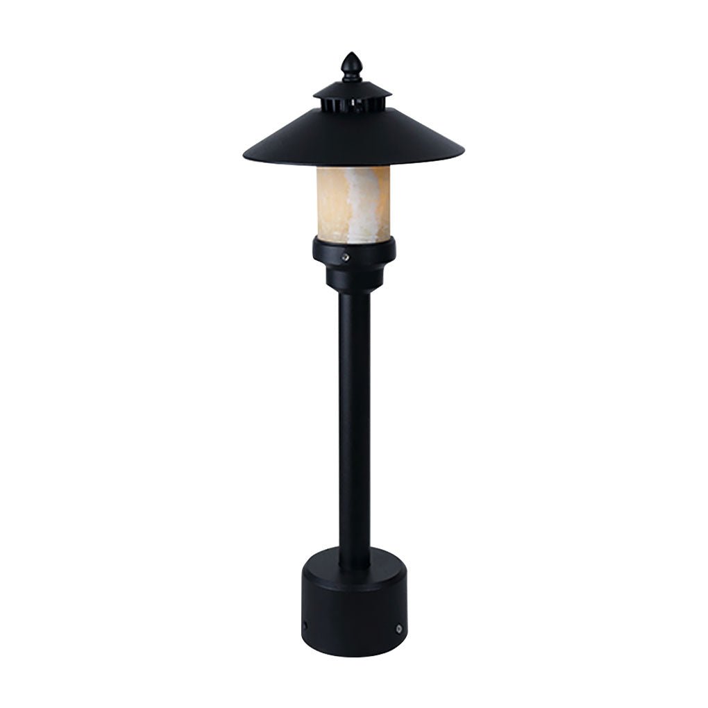 Classic Outdoor Path Light — Aluminum and Marble, E14, IP54, 23" Height