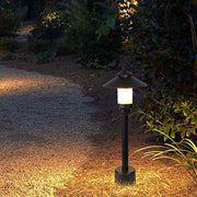 Classic Outdoor Path Light — Aluminum and Marble, E14, IP54, 23" Height