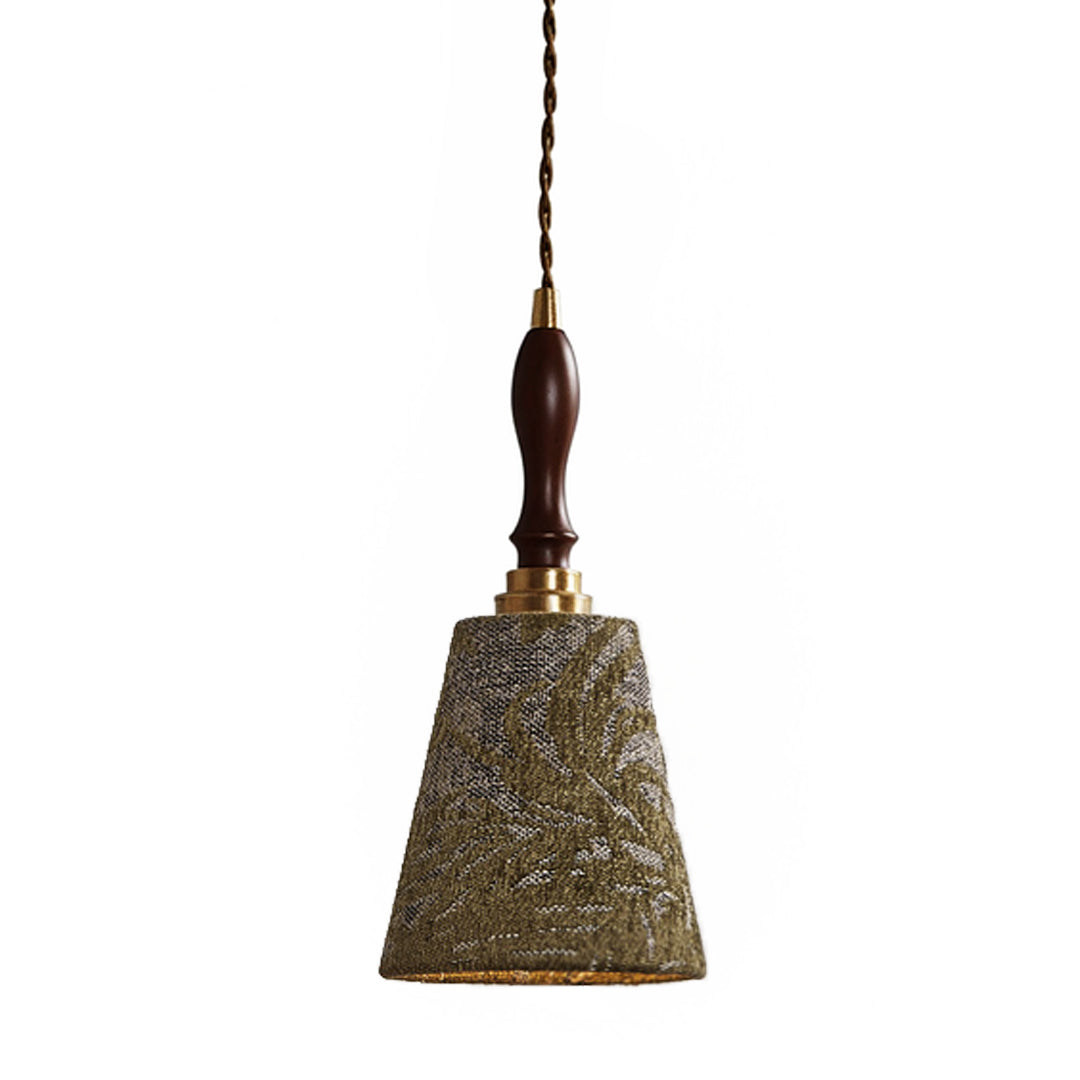 French Country Olive Green Metal Pendant — E27, 7W LED, 59.1" Adjustable Chain, 1-Light