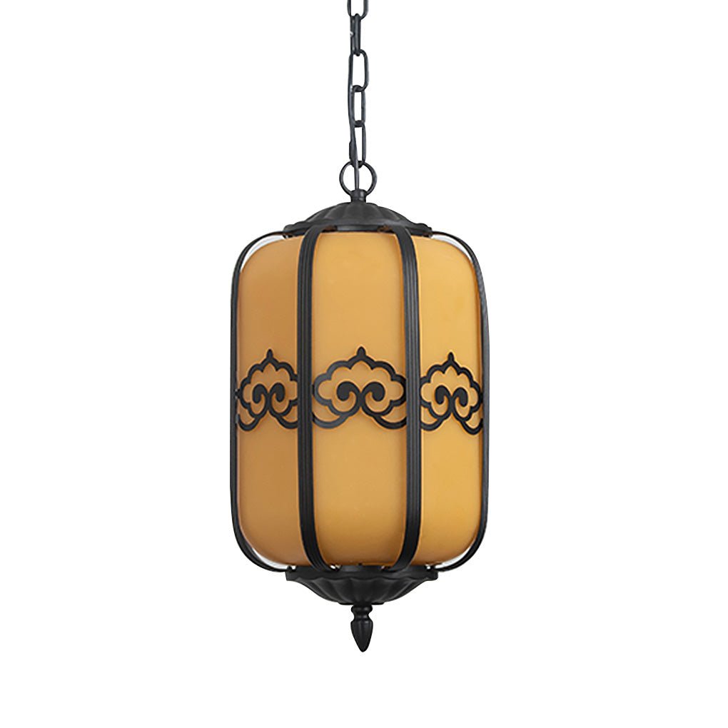 Classical Outdoor Hanging Chandelier — Faux Marble & Aluminum, LED E27, IP54, 8" or 12"