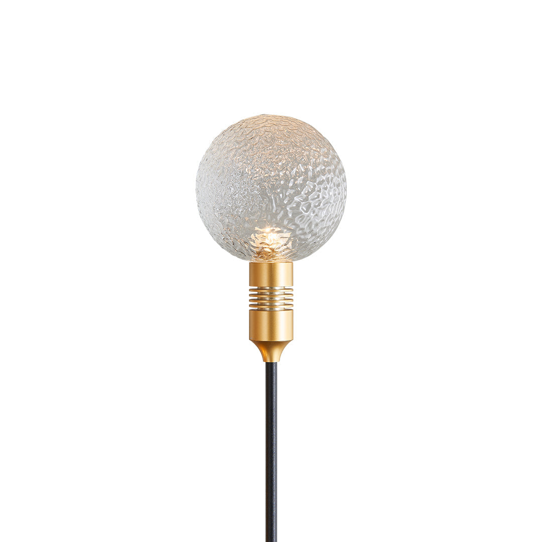 Reed-Shaped Glass Sphere Path Light — Aluminum, LED, IP65, 28"–55.5" Heights, Brown / Green / Clear