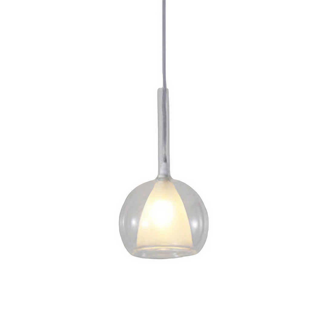 Hand-Blown Glass Ball Mini Pendant — Electroplated Iron, G9, 3000K Warm, 3 Sizes