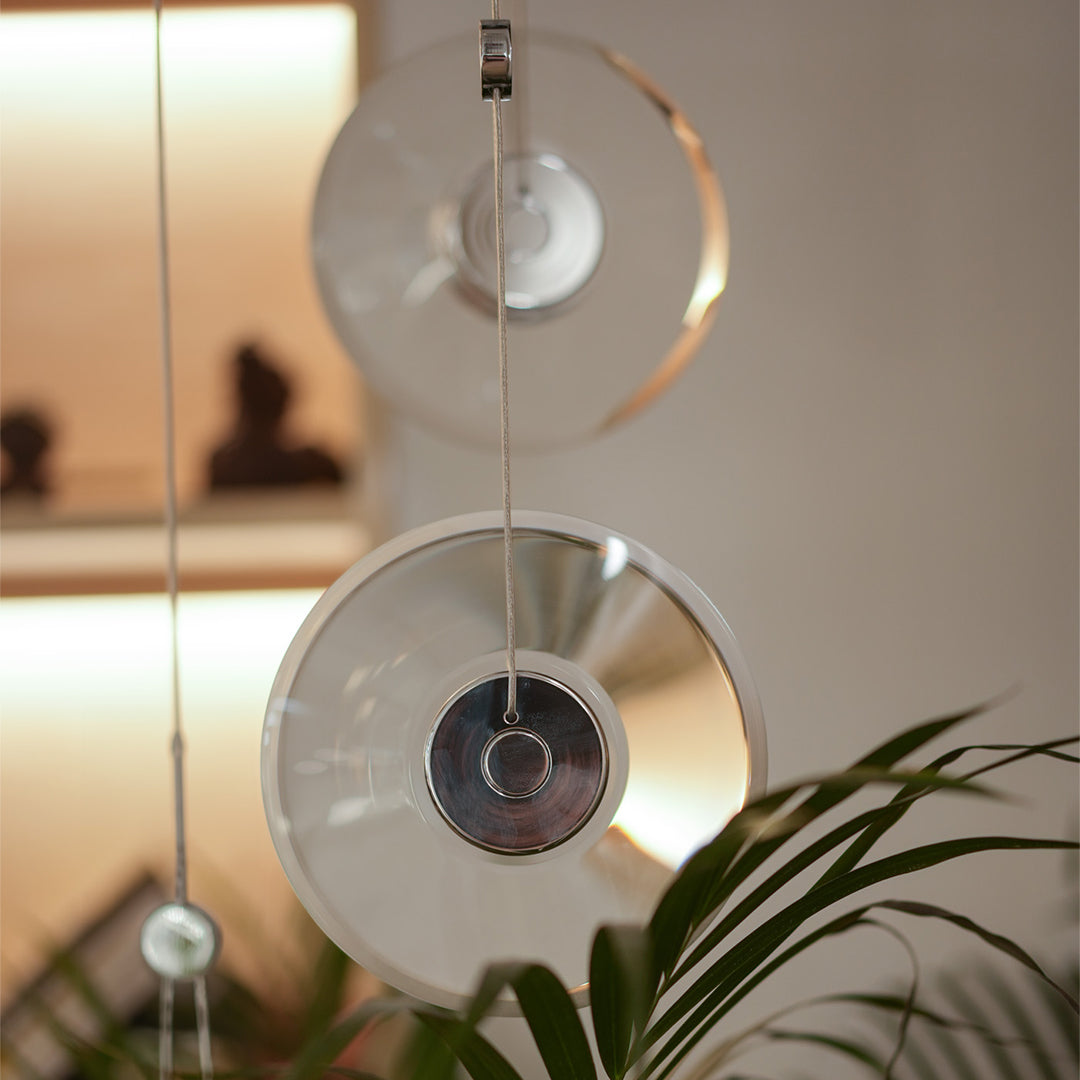 Modern Minimalist Crystal Mini Pendant — Clear Metal Frame, 8W LED, 78.7" Adjustable Chain