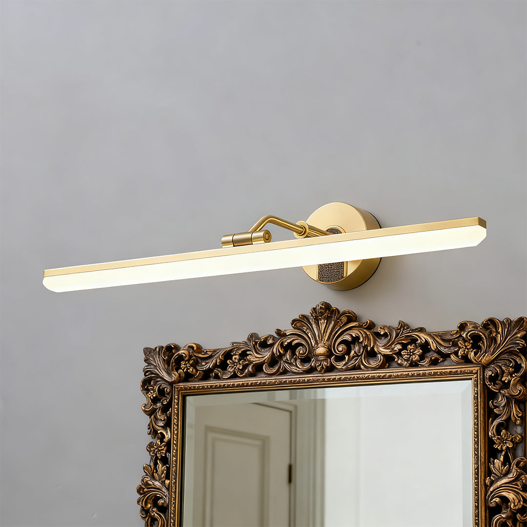 Linear LED Bathroom Vanity Light Bar — Copper, Black or Gold, Three-Color Temperature, Small / Medium / Large