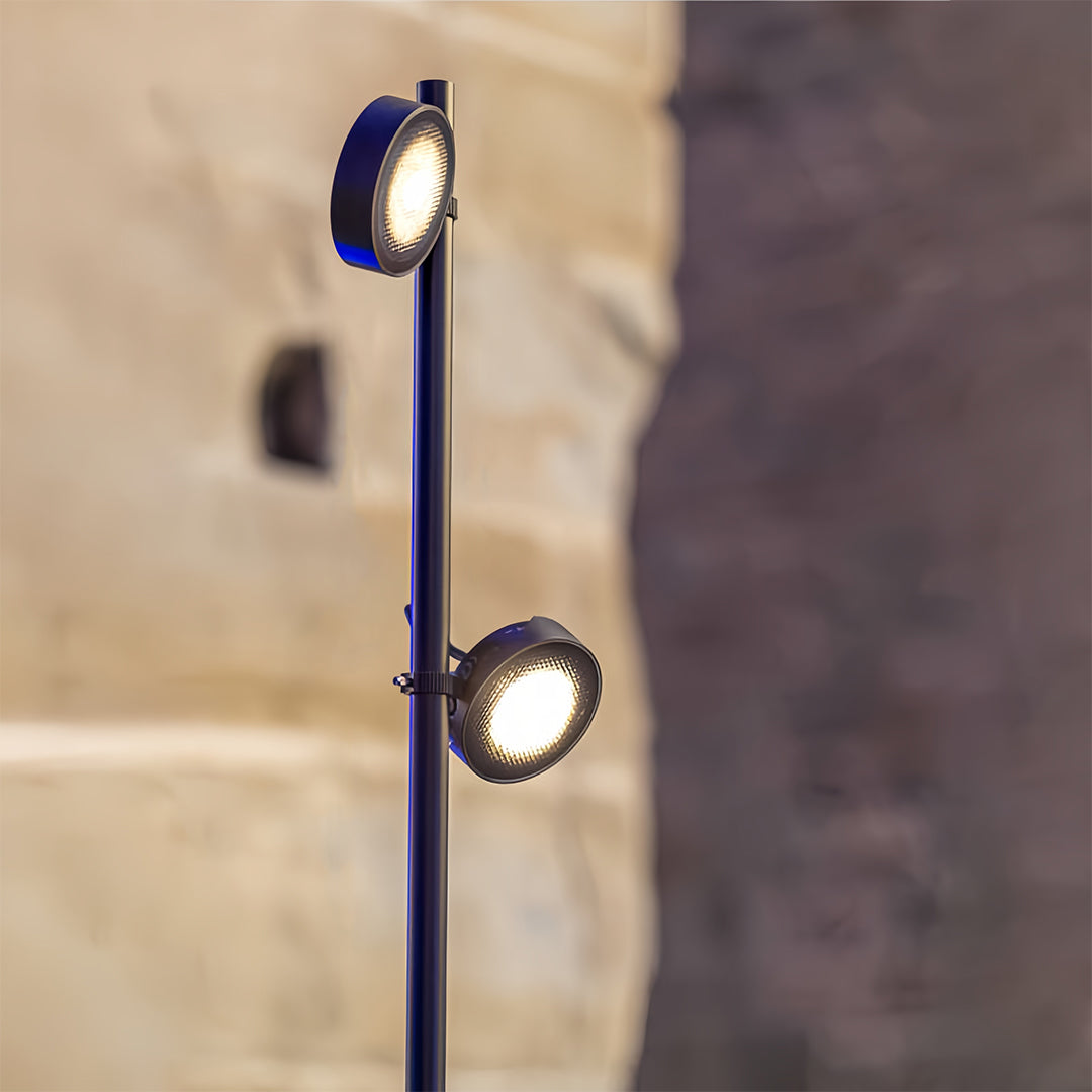 Black Minimalist Outdoor Path Light — Aluminum & Glass, Hardwired LED, 5W/10W, IP65, Ground Stake or Base Mount