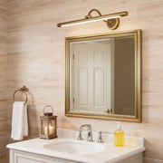 Retro Tube Vanity Light Bar — Full Copper, White Acrylic, LED 4000K, 240° Adjustable, 9W–16W, 17.7"–29.5"