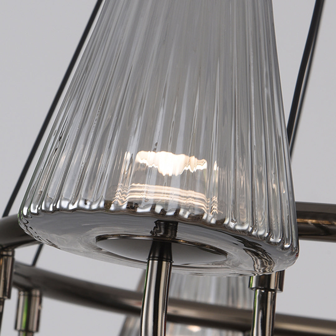 Branch Chandelier — Glass, 6/8/10-Light, Multi-Layer, Tri-Color Dimming, Adjustable Height