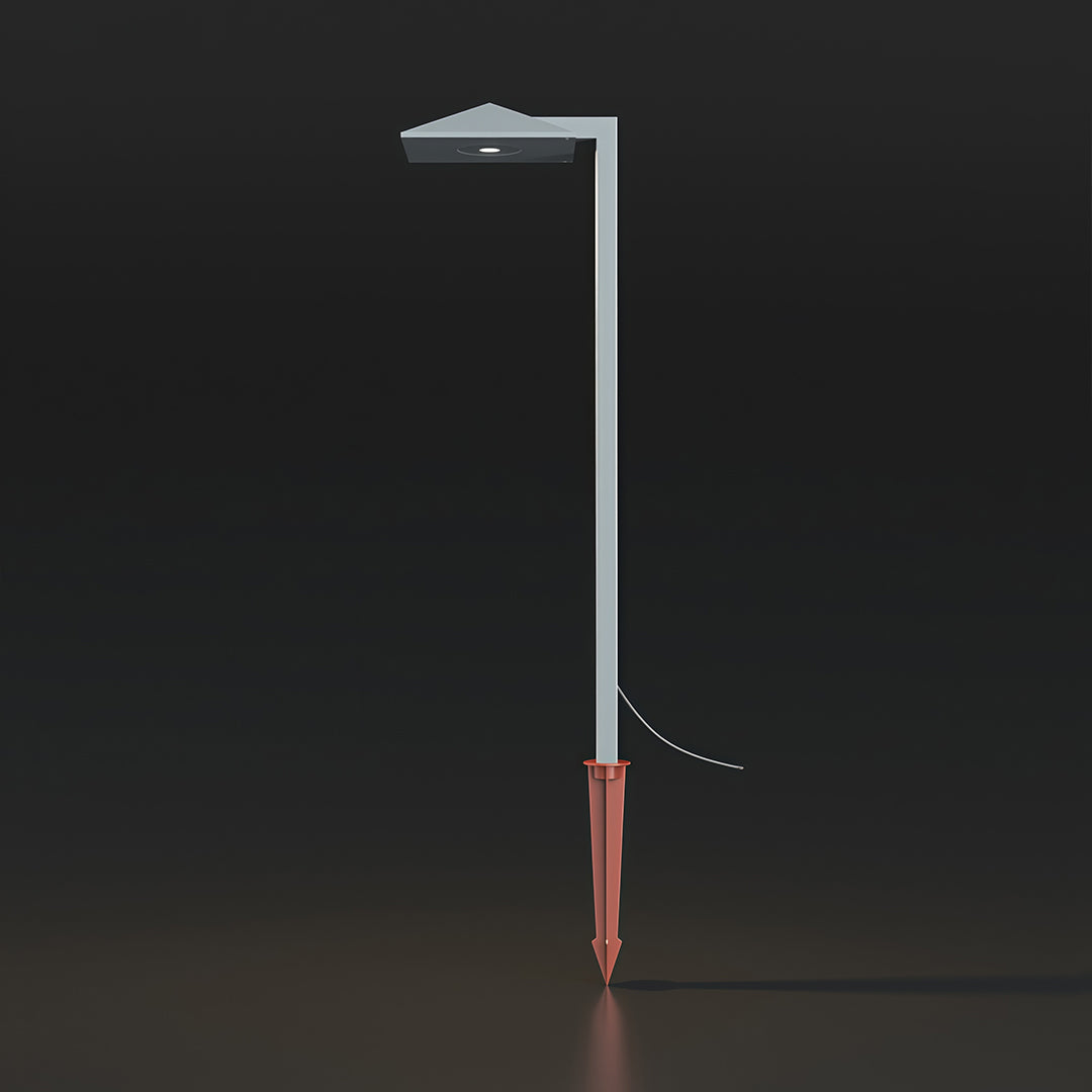 Modern Minimalist Plug-in Pathway Light — Aluminum & Glass, 7W LED, IP54, 21.65" Height