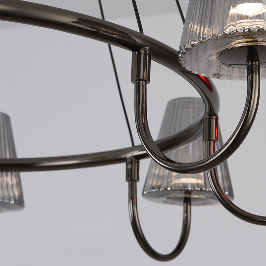 Branch Chandelier — Glass, 6/8/10-Light, Multi-Layer, Tri-Color Dimming, Adjustable Height