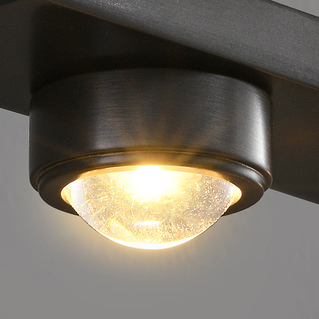 Minimalist Black LED Vanity Light Bar — Copper-Aluminum, Glass Mirror Surface, 3000K, 9W–15W, 40cm–70cm