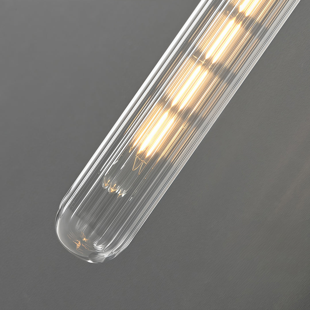 Minimalist Brass Wall Sconce — Full Brass Frame, Transparent Glass Shade, E14, Hardwired