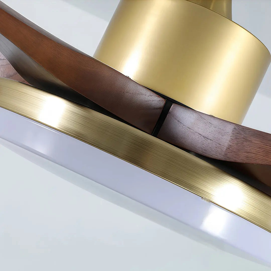 Remote-Controlled Wooden 3-Blade Ceiling Fan with Light Luxe