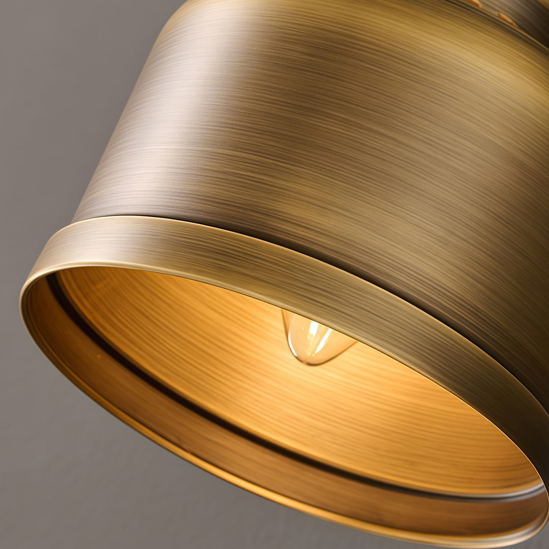 Retro Solid Brass Wall Sconce — Hardwired, E14, Brass or Brass-and-Glass Shade, 4 Models