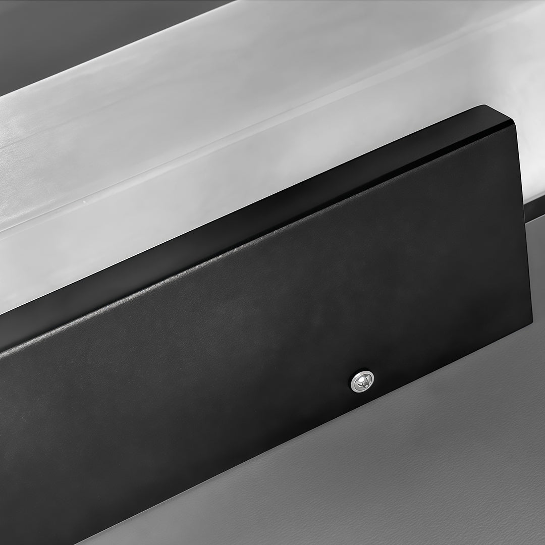 Square Cloud Stone Linear Outdoor Wall Sconce — White Stainless Steel, Integrated LED, 50cm / 60cm / 80cm