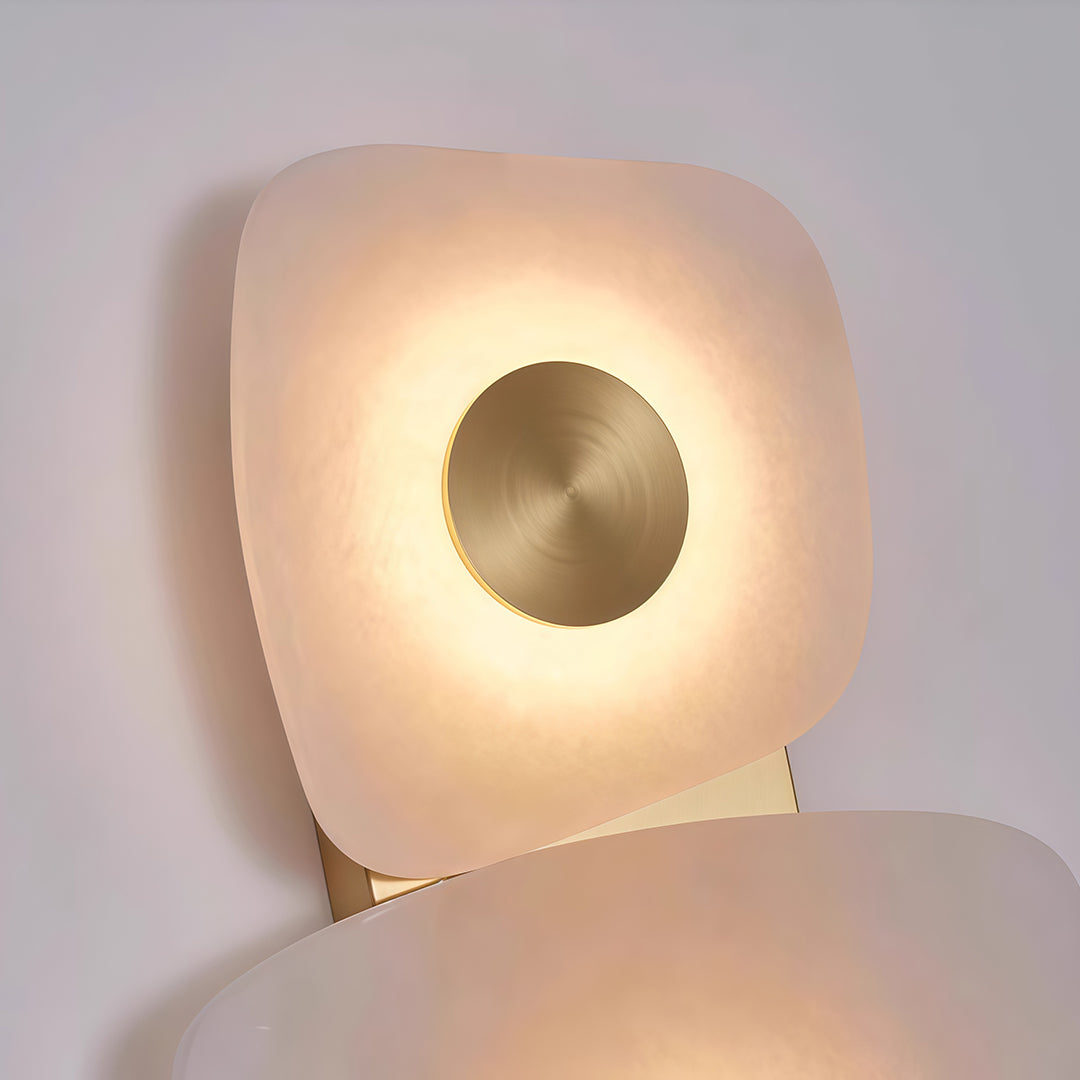 Italian Minimalist Cloud Stone Wall Sconce — Copper, 6.5W LED Warm White, 23.6" Hardwired
