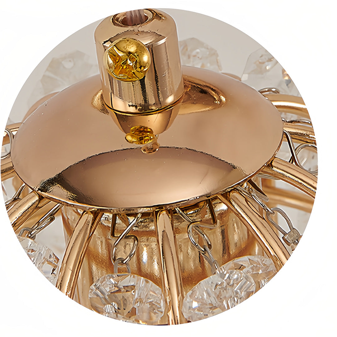 Crystal Accent Diffused Wall Sconce — Gold Hardware, E12, Hardwired, 7.68" × 16.54"