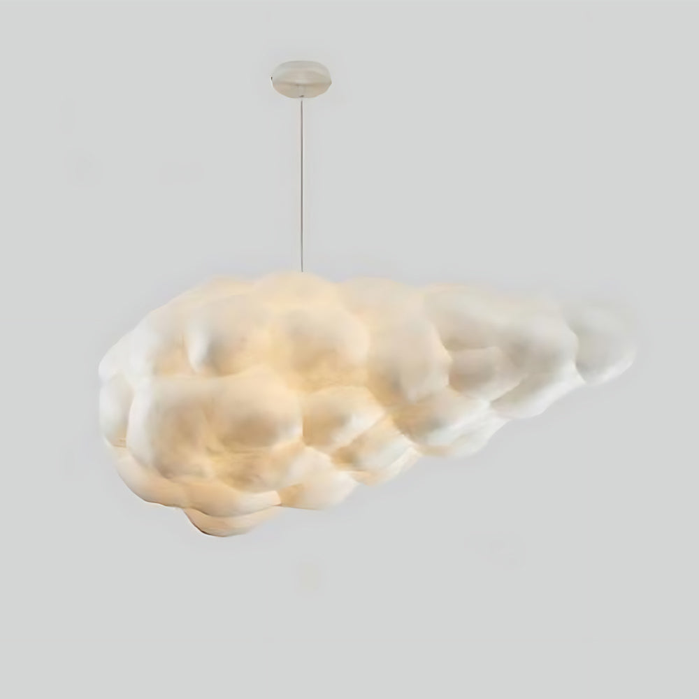 Cloud-Form Pendant Light — Fabric Shade, 1-Light, 40W E26/E27, Multiple Sizes