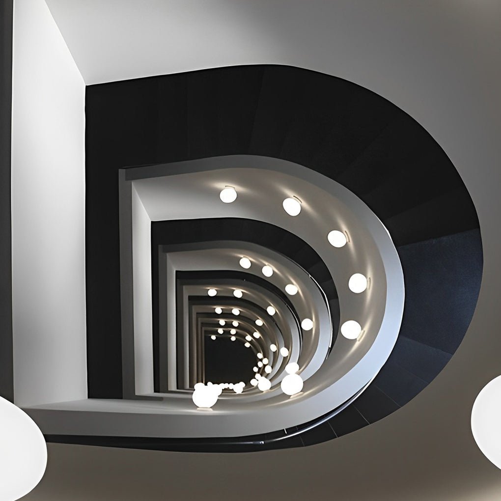 Cobblestone Pebble Diffused Wall Sconce — White Glass, LED, 3500K Warm Light, Hardwired