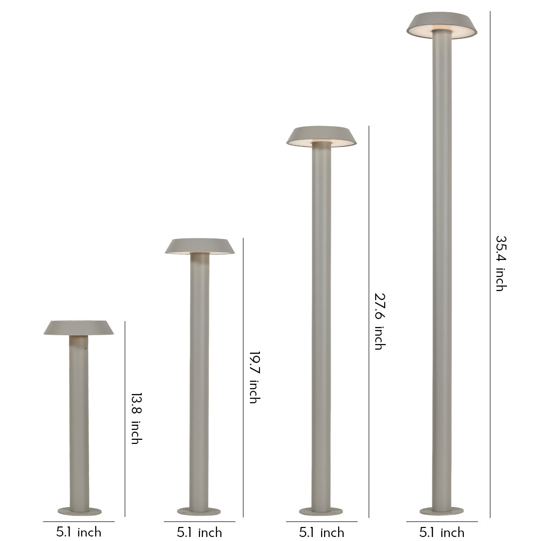 Outdoor LED Path Light — Aluminum, 10W, IP65 Weatherproof, Ra90, Four Height Options