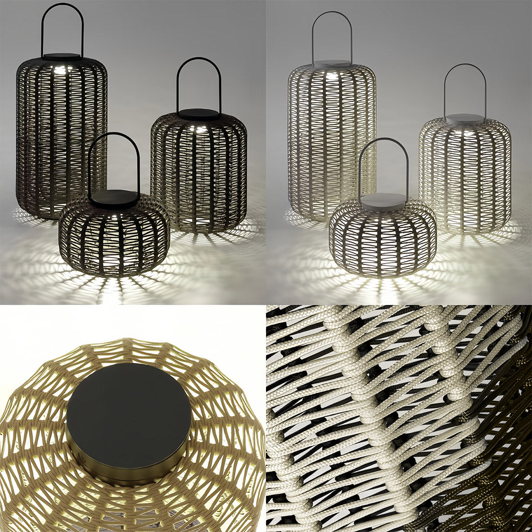 Woven Rope Outdoor Portable Lantern — Stainless Steel, LED 10W, IP54, 3 Sizes
