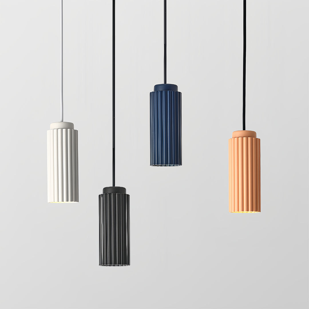 Minimalist Cylinder Mini Pendant — Iron, GU10 5W, Three-Color Temperature, 2m Adjustable Cord
