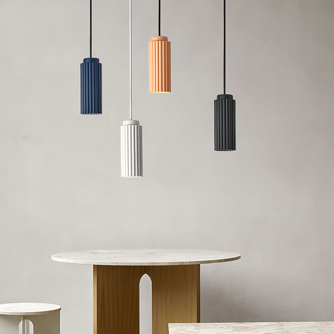 Minimalist Cylinder Mini Pendant — Iron, GU10 5W, Three-Color Temperature, 2m Adjustable Cord