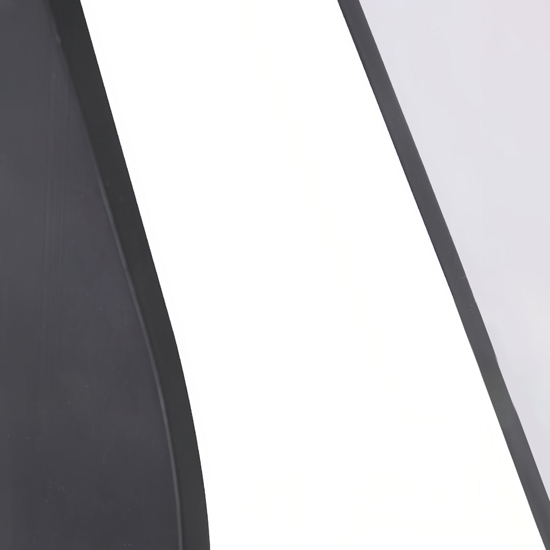 Swallowtail Geometric Chandelier — Black Wrought Iron, White Acrylic, LED, 31.5"–55.1" Dia.