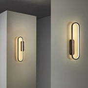 Minimalist Oval Ambient Wall Sconce — Aluminum, Silicone Shade, 19W LED 3000K, 15.75" Height