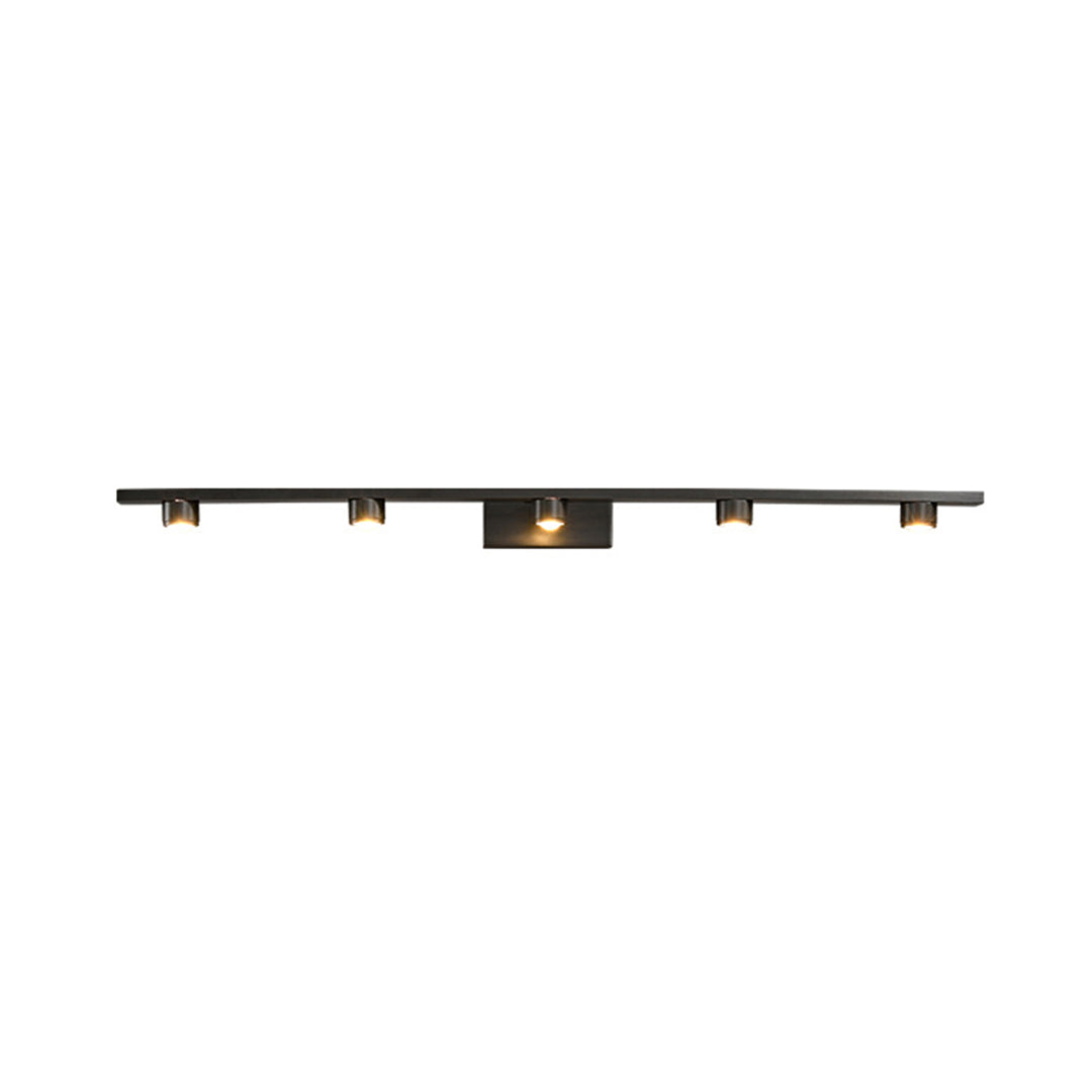 Minimalist Black LED Vanity Light Bar — Copper-Aluminum, Glass Mirror Surface, 3000K, 9W–15W, 40cm–70cm