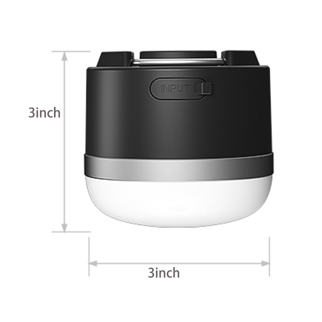 Rechargeable Camping Lantern — ABS/Aluminum, LED, 4 Lighting Modes, 7200mAh, IP65 Weatherproof, 600 Lumens