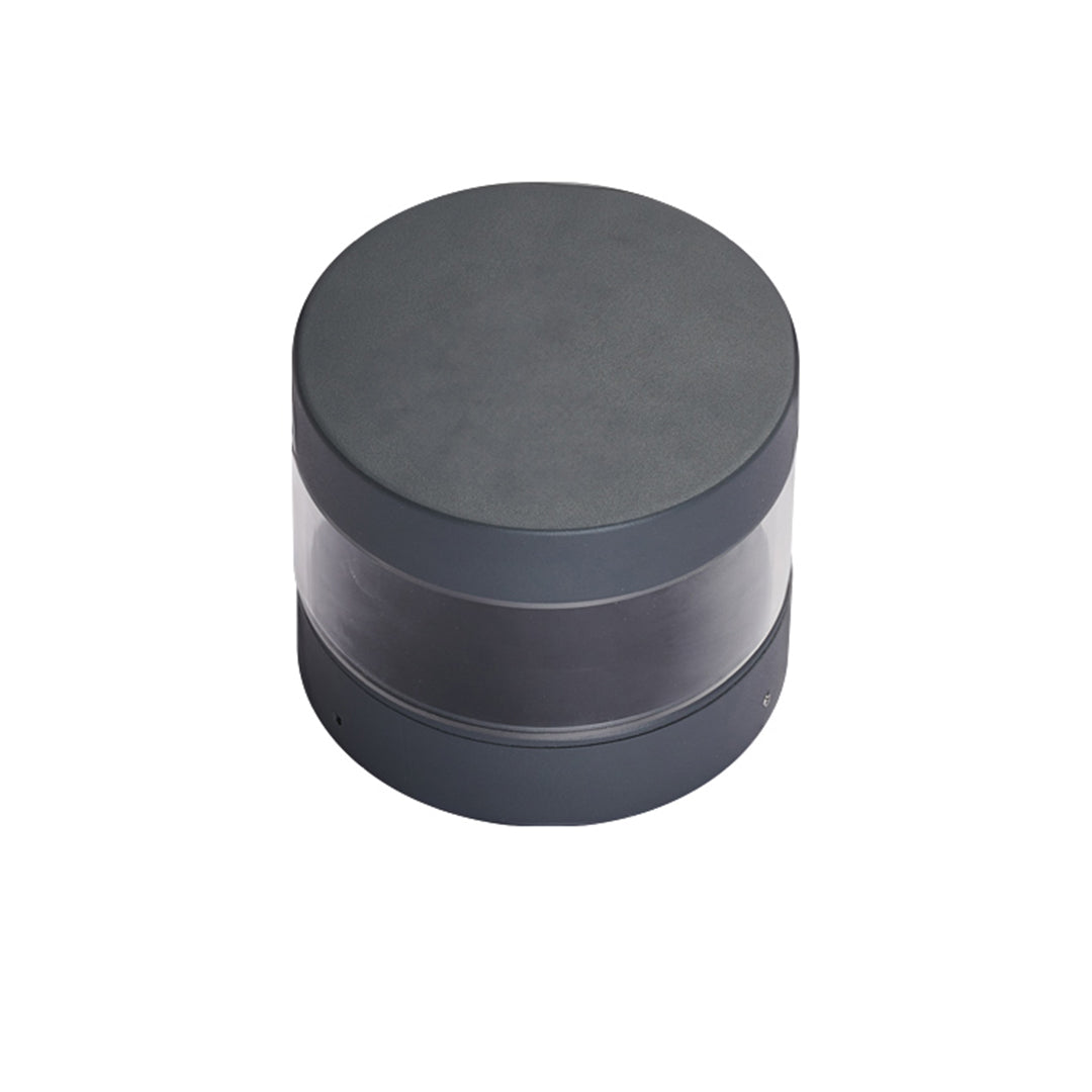 Minimalist Outdoor Bollard Path Light — Sand-Gray Aluminum, 12W LED, 3000K, IP65 Weatherproof