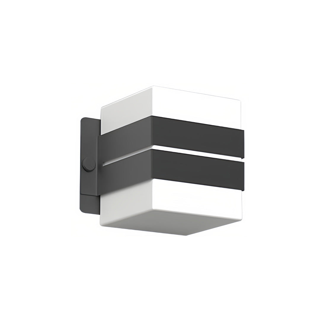 Geometric Minimalist Outdoor Wall Sconce — Stainless Steel, 12W LED, IP65 Weatherproof, Black or White