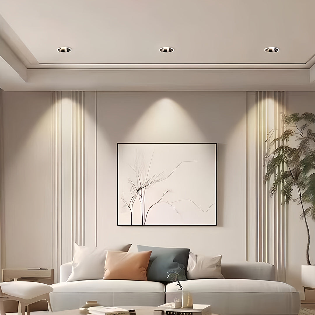 Deep Anti-Glare LED Recessed Spotlight — Aluminum & Acrylic, 9W–18W, 55mm / 75mm / 95mm, 3000K / 4000K / 6000K
