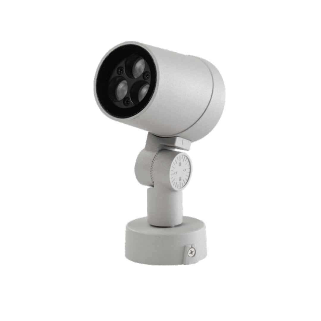 Round Outdoor LED Landscape Spotlight — Die-Cast Aluminum, IP65, DC24V, 3000K, 6W / 12W / 18W / 24W