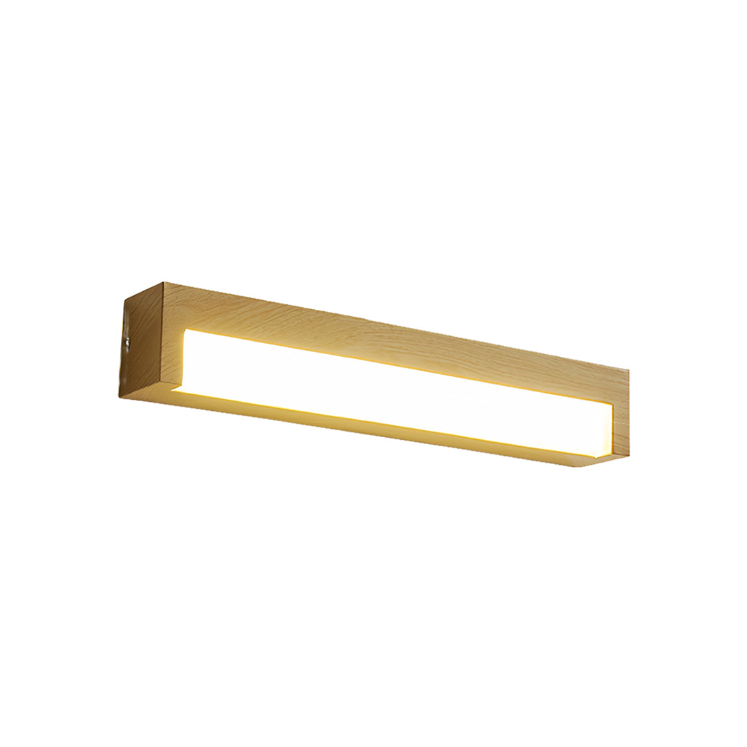 Wood Grain Wall Sconce — Iron with Acrylic Shade, LED, 3-Step Dimming, 35cm / 50cm