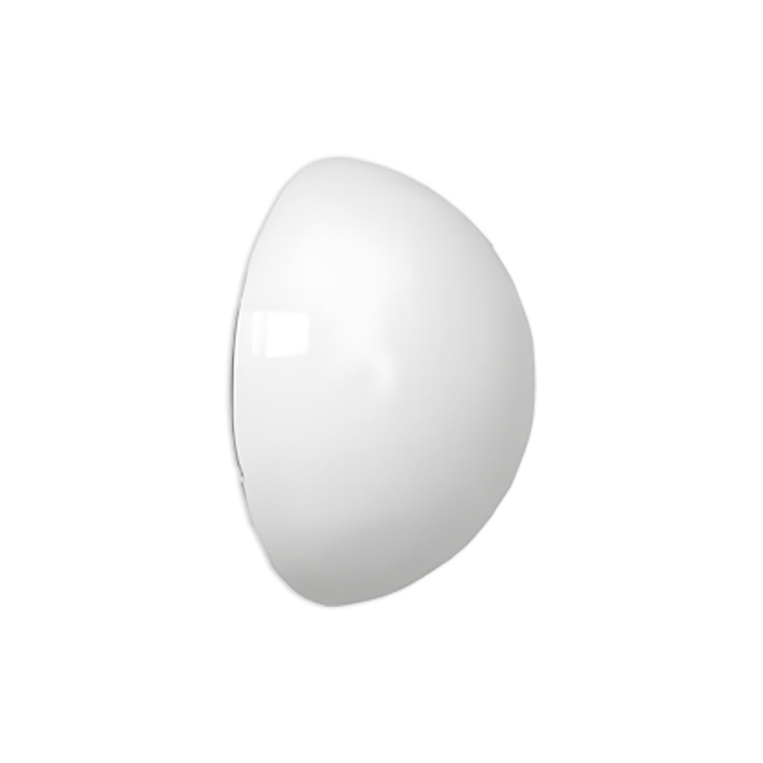 Semi-Spherical Outdoor Wall Sconce — White Metal, Frosted or Glossy Glass, 12W LED, IP65 Weatherproof