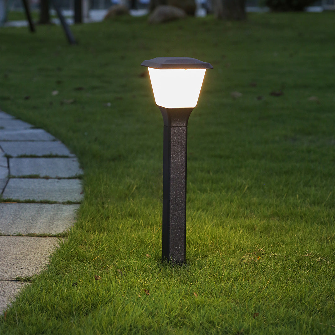 Modern Minimalist 6.5" Outdoor LED Bollard Light — Die-Cast Aluminum, 8W OSRAM, 3000K, IP65, 3 Heights