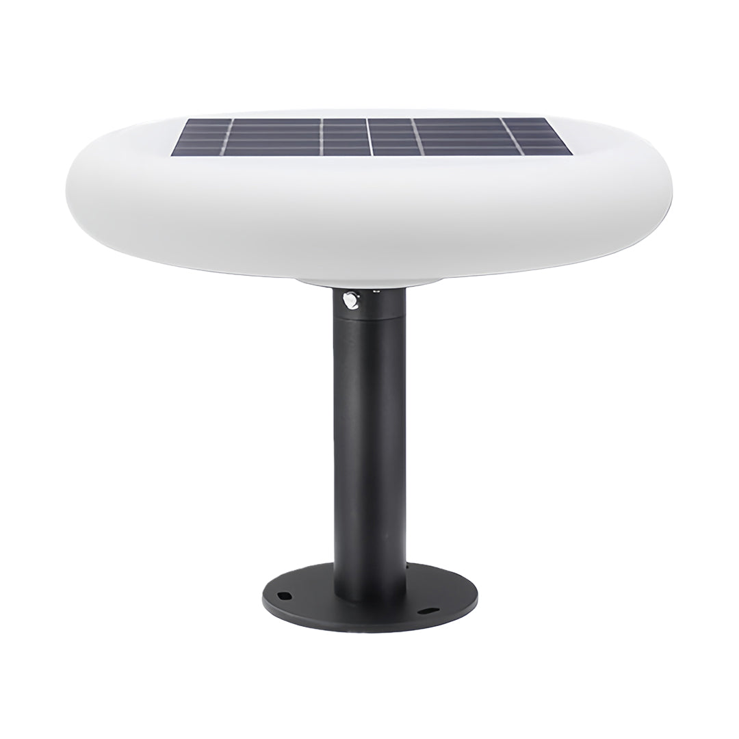 Spherical Solar LED Post Light — Aluminum & PE Shade, 8000mAh, IP65, Portable or Fixed, 15.75"